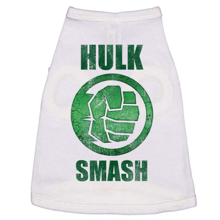 H.U.L.K Smash Fist Circle Logo Green Stone Poster Doggie Tank