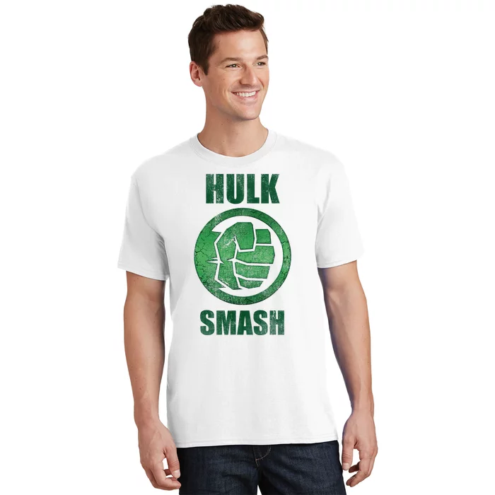 H.U.L.K Smash Fist Circle Logo Green Stone Poster T-Shirt