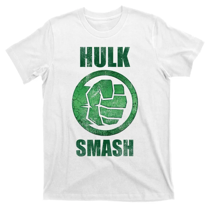 H.U.L.K Smash Fist Circle Logo Green Stone Poster T-Shirt