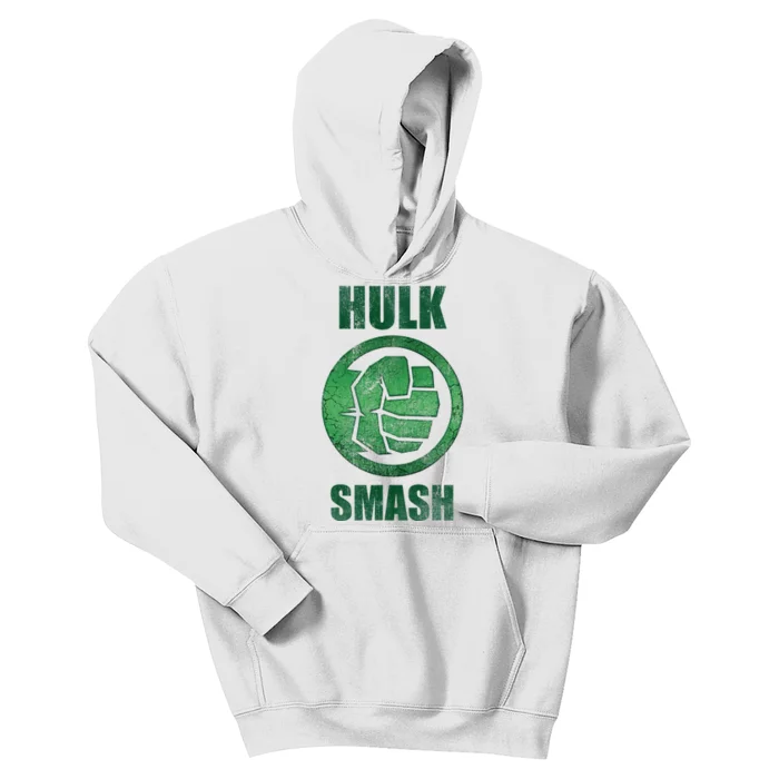 H.U.L.K Smash Fist Circle Logo Green Stone Poster Kids Hoodie