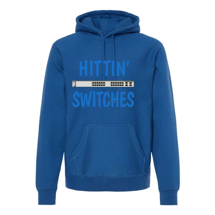 Hitting Switches Funny Network Systems Engineer Gift Premium Hoodie