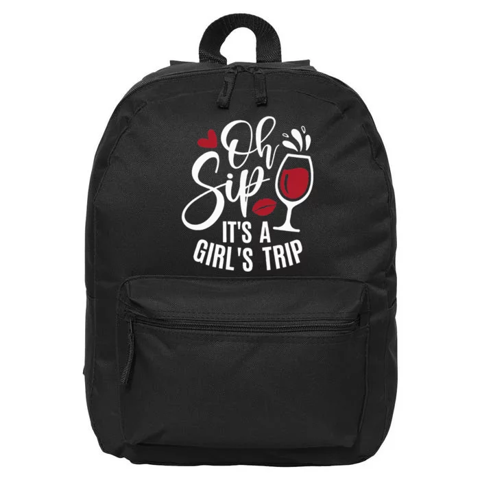 Hello Summer Family Vacation Oh Sip Its A Trip 16 in Basic Backpack