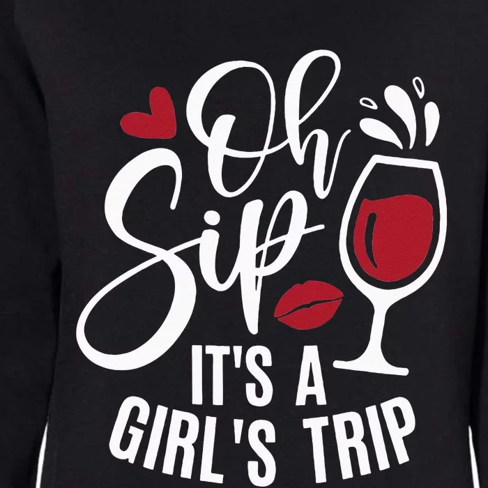 Hello Summer Family Vacation Oh Sip Its A Trip Womens California Wash Sweatshirt