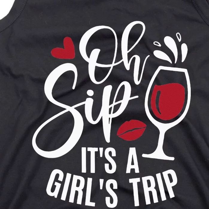 Hello Summer Family Vacation Oh Sip Its A Trip Tank Top