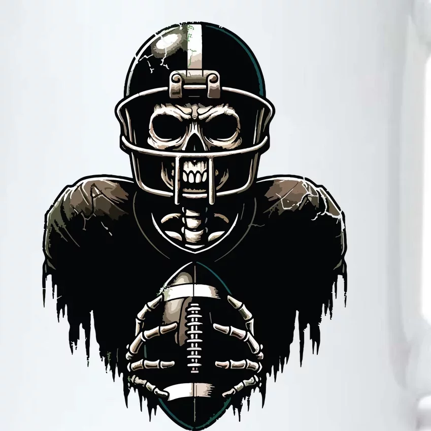 Halloween Skeleton Football Player Spooky Sports Graphic Black Color Changing Mug