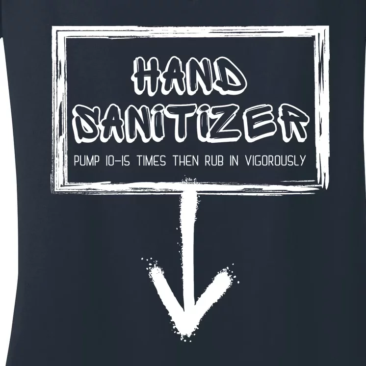 Hand Sanitizer Funny Adult Humor Xmas Gag Women's V-Neck T-Shirt