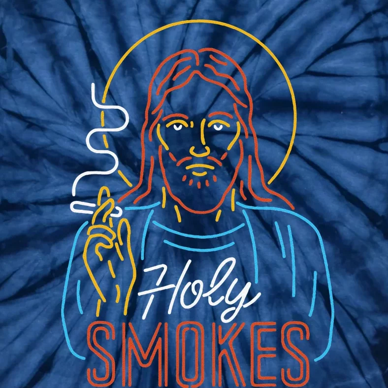 Holy Smokes Funny Jesus Tie-Dye T-Shirt