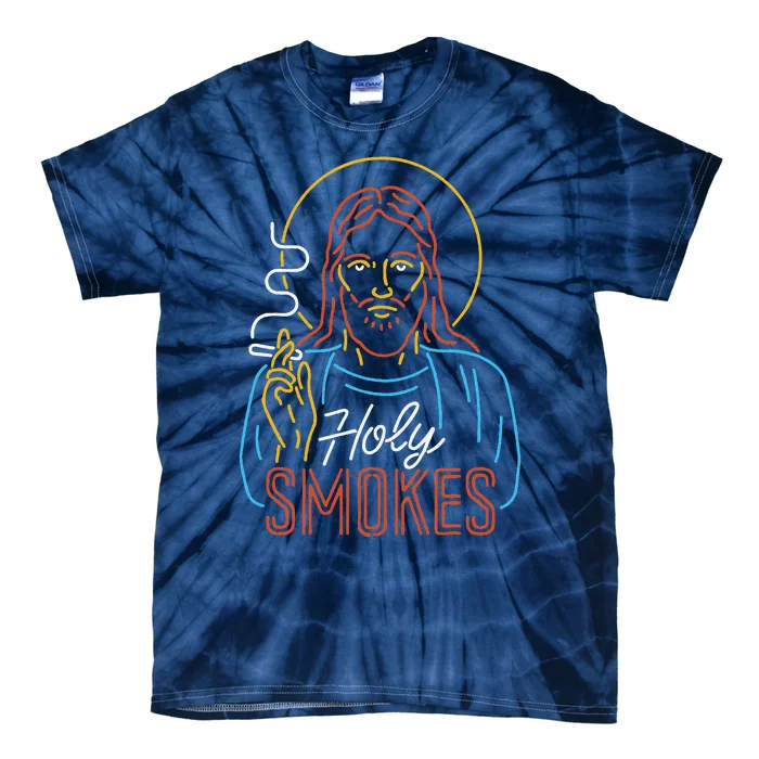 Holy Smokes Funny Jesus Tie-Dye T-Shirt