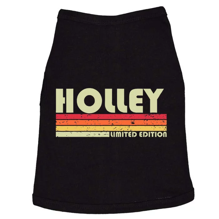 Holley Surname Funny Retro Vintage 80s 90s Birthday Reunion Doggie Tank