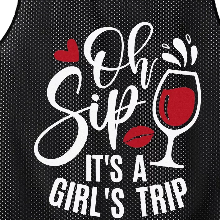 Hello Summer Family Vacation Oh Sip Its A Trip Mesh Reversible Basketball Jersey Tank