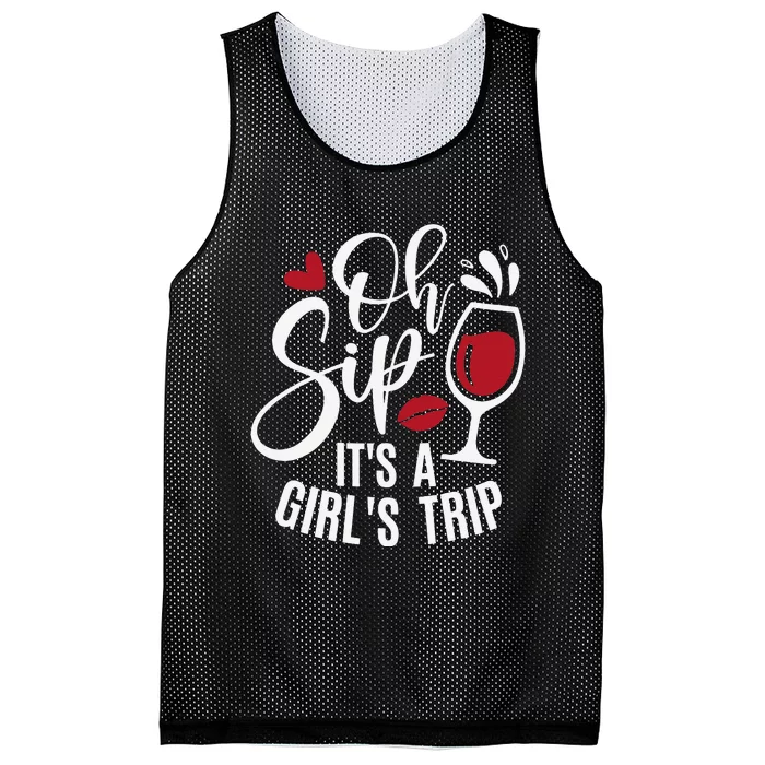 Hello Summer Family Vacation Oh Sip Its A Trip Mesh Reversible Basketball Jersey Tank