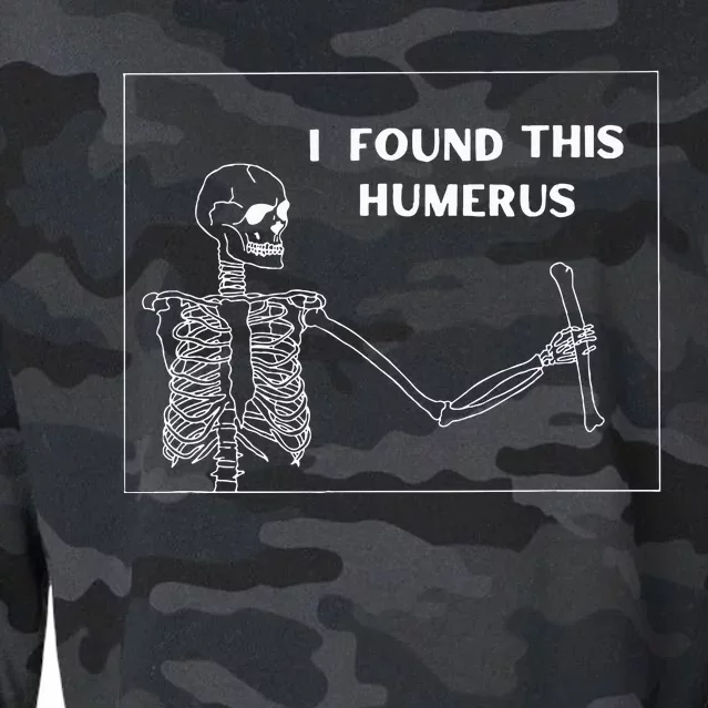 Humerus Skeleton Funny Halloween Cropped Pullover Crew