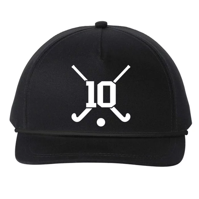 High School Field Hockey Jersey Player Number 10 Gift Snapback Five-Panel Rope Hat