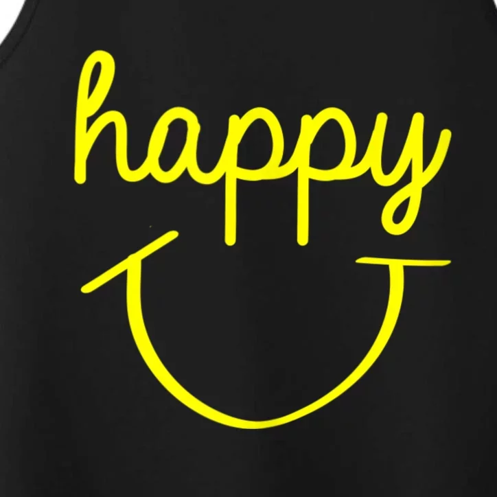 Happy Smiley Face Shirt Performance Tank