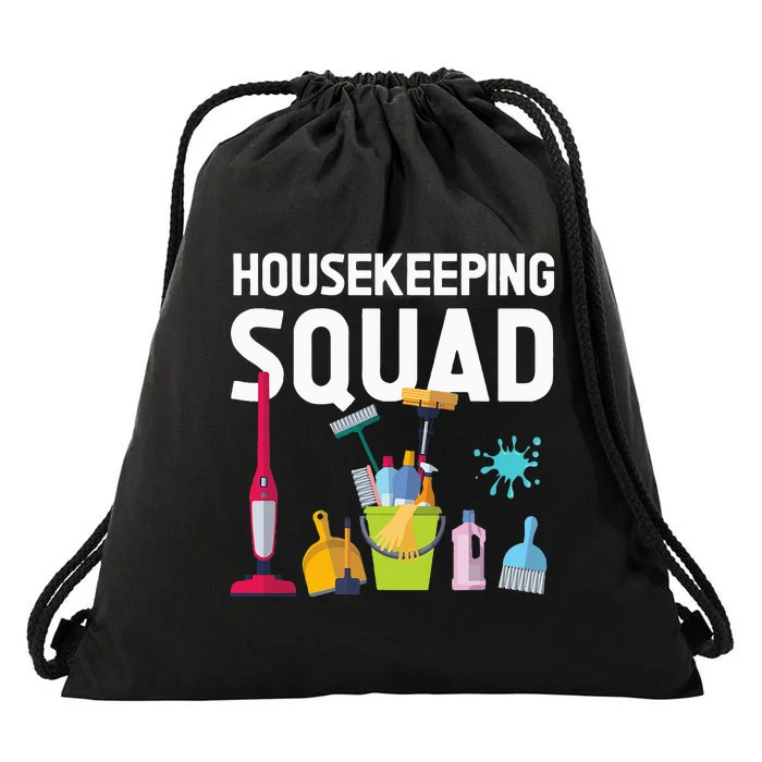 Housekeeping Squad For Housekeeper Cleaning Crew Drawstring Bag