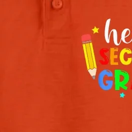 Hello Second Grade Welcome Back to School Teacher Dry Zone Grid Performance Polo