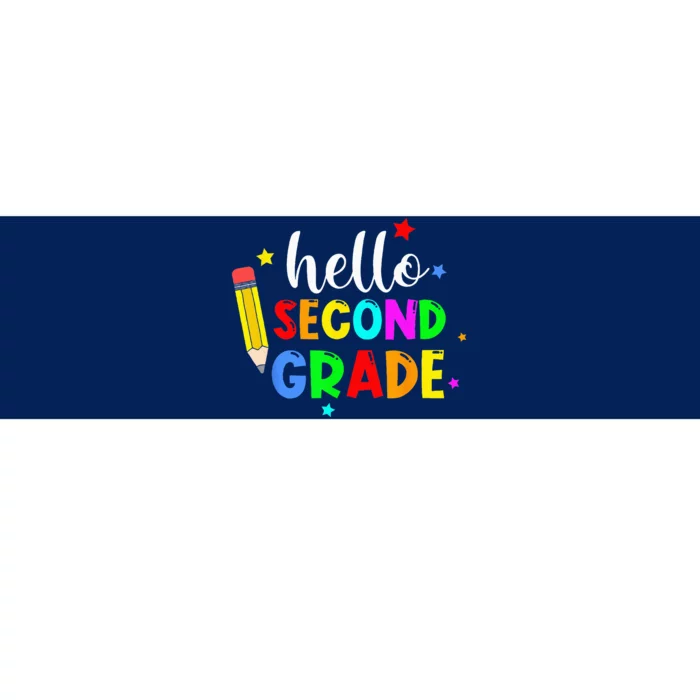 Hello Second Grade Welcome Back to School Teacher Bumper Sticker