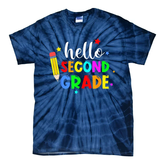 Hello Second Grade Welcome Back to School Teacher Tie-Dye T-Shirt