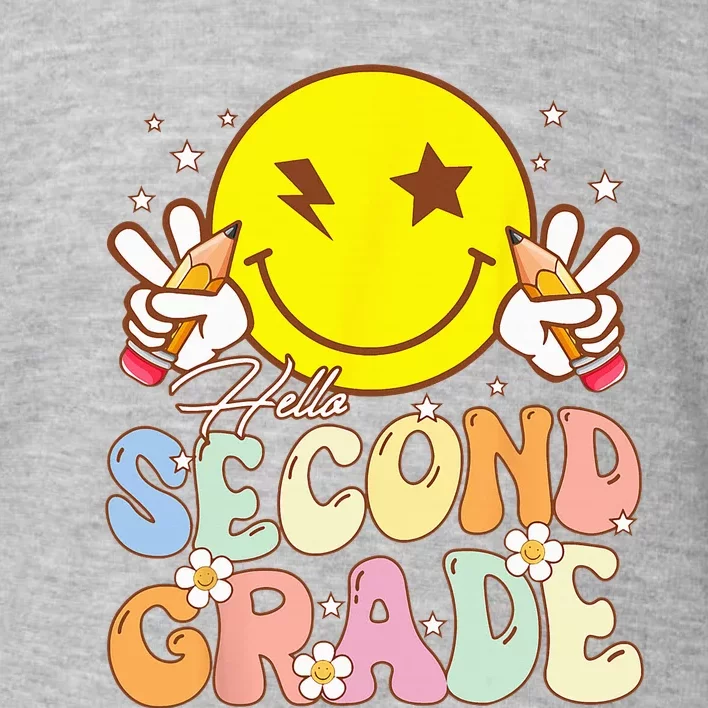 Hello Second Grade 2nd Team Funny Smile Face Back To School Toddler Sweatshirt