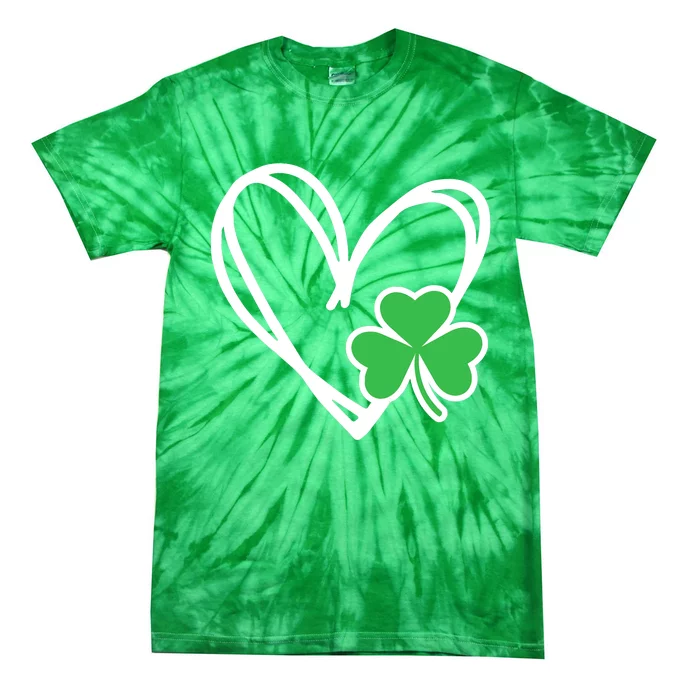 Heart Shamrock Girl St Patricks Day Baby Boy Tie-Dye T-Shirt