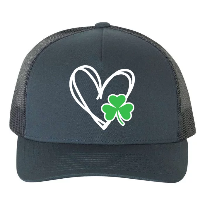 Heart Shamrock Girl St Patricks Day Baby Boy Yupoong Adult 5-Panel Trucker Hat