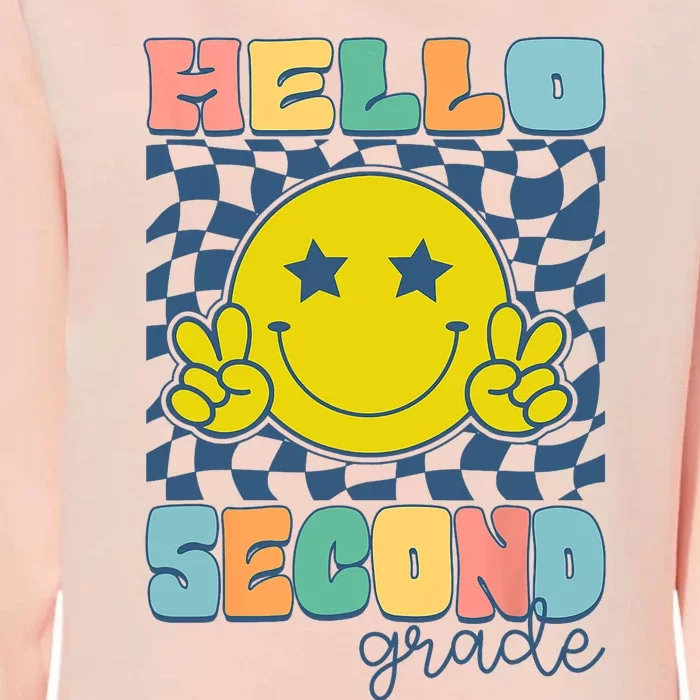 Hello Second Grade Retro Smile Team 2nd Grade Back To School Womens California Wash Sweatshirt