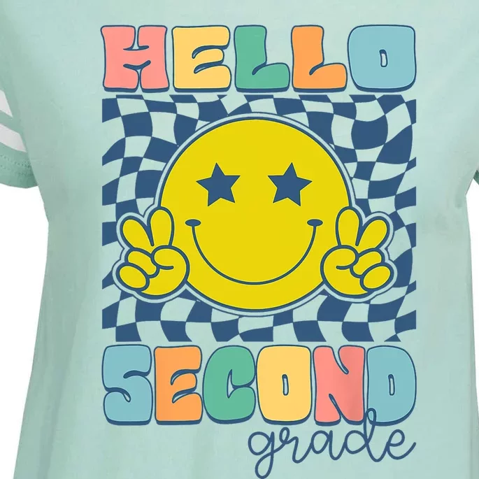 Hello Second Grade Retro Smile Team 2nd Grade Back To School Enza Ladies Jersey Football T-Shirt