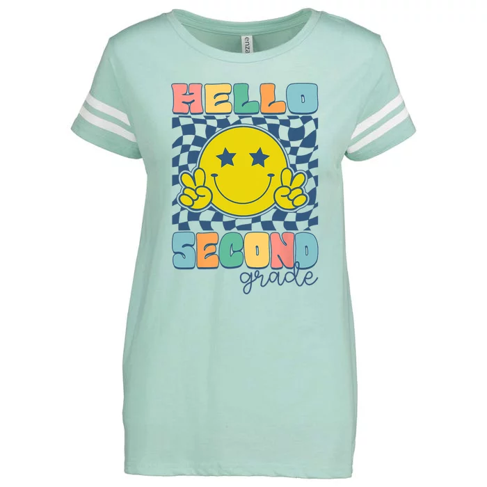 Hello Second Grade Retro Smile Team 2nd Grade Back To School Enza Ladies Jersey Football T-Shirt