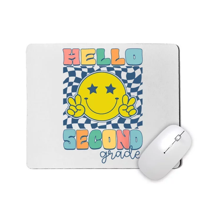 Hello Second Grade Retro Smile Team 2nd Grade Back To School Mousepad