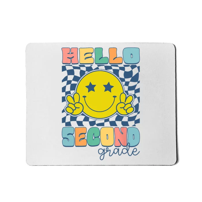 Hello Second Grade Retro Smile Team 2nd Grade Back To School Mousepad