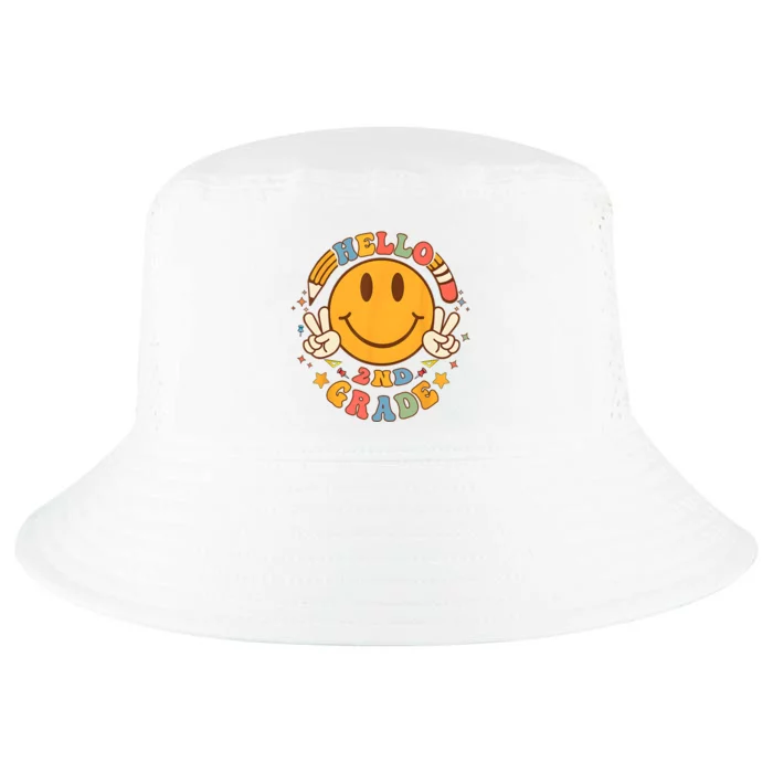 Hello Second Grade Retro Smile Face 2nd Grade Boy Girl Cool Comfort Performance Bucket Hat