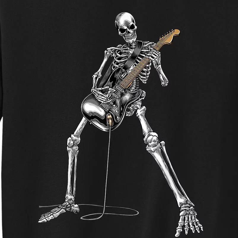 Happy Skeleton Guitar Guy - Rock And Roll Band Tees For Tall Sweatshirt