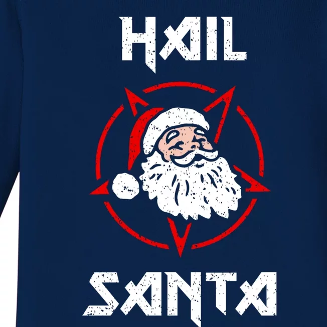 Hail Santa Gift Baby Long Sleeve Bodysuit