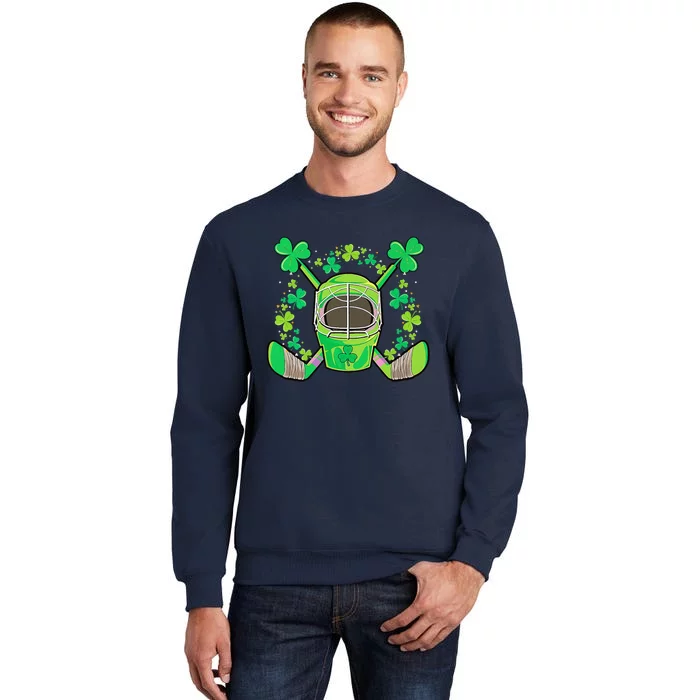 Hockey Stick Goalie Catcher St Patricks Day Tall Sweatshirt