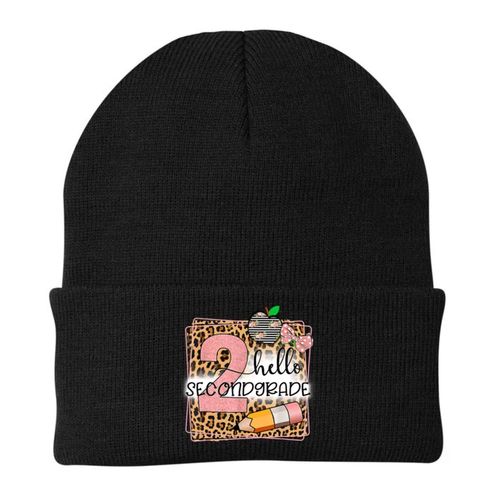 Hello Second Grade 2nd Grade Back To School Teacher Kids Girl Knit Cap Winter Beanie