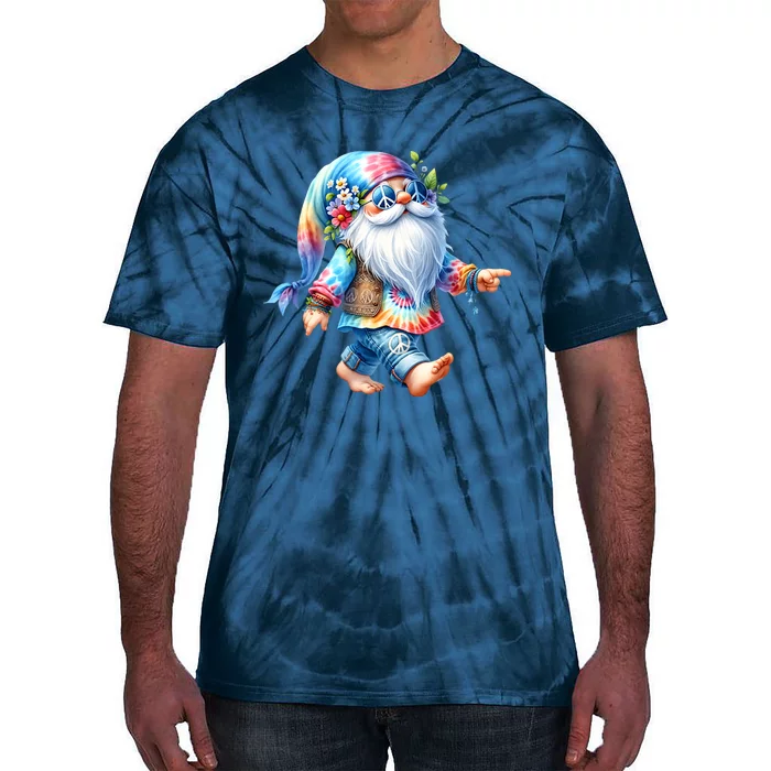 Hippie Santa Graphic For Christmas In July Tie-Dye T-Shirt