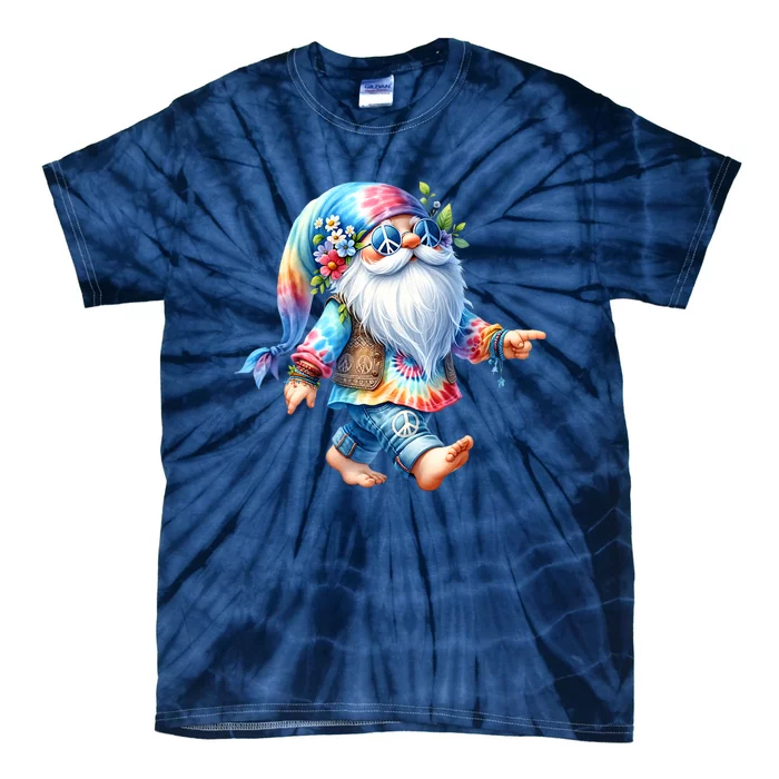 Hippie Santa Graphic For Christmas In July Tie-Dye T-Shirt