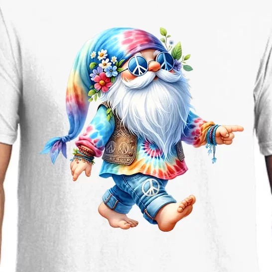 Hippie Santa Graphic For Christmas In July Pajama Set