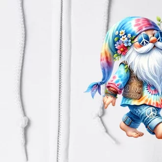 Hippie Santa Graphic For Christmas In July Full Zip Hoodie