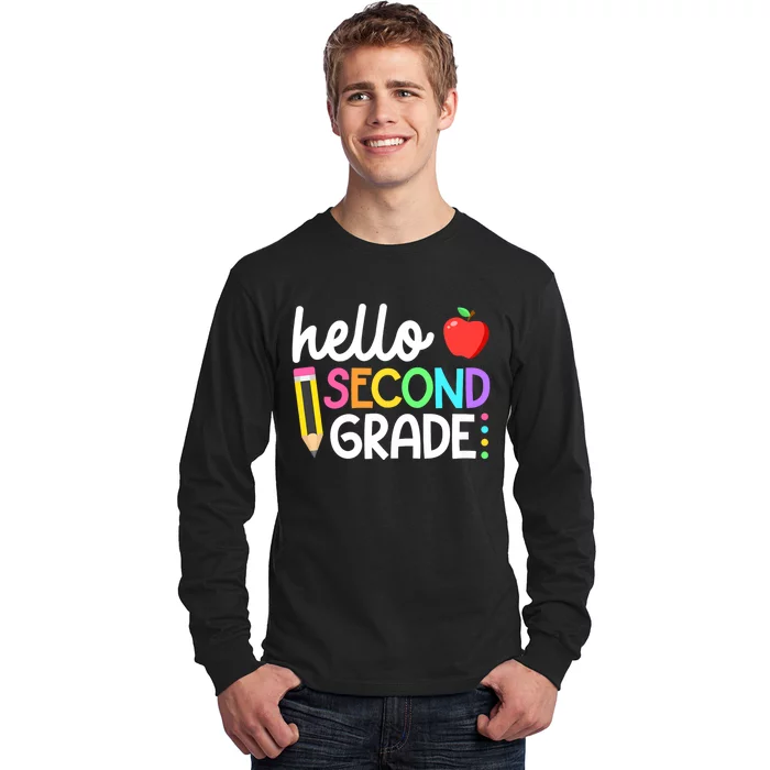 Hello Second Grade Team 2nd Grade Back To School Teacher Long Sleeve Shirt