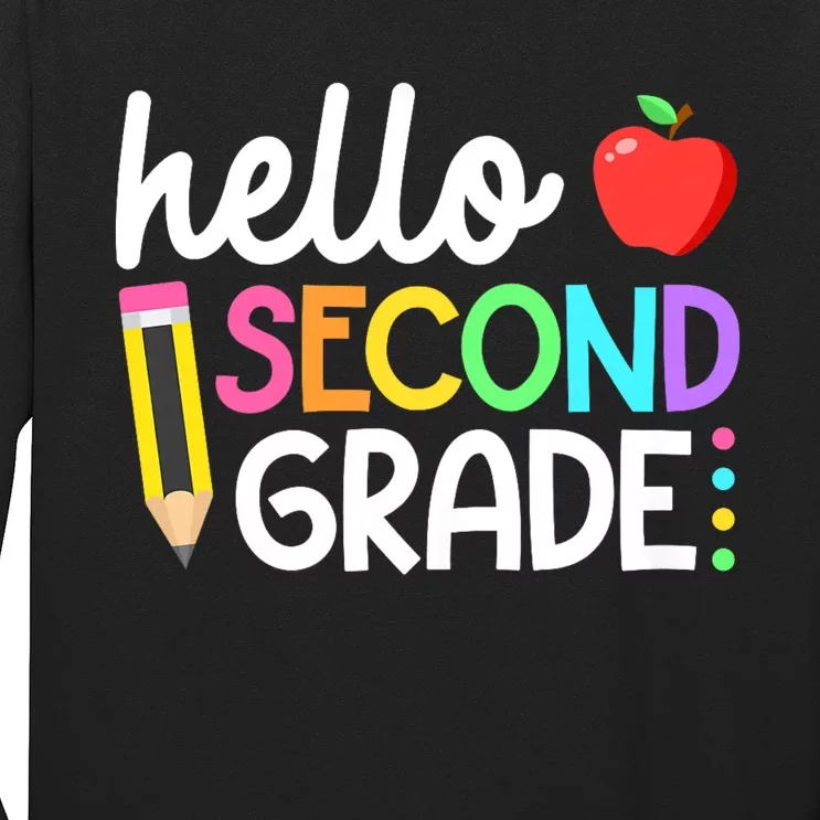 Hello Second Grade Team 2nd Grade Back To School Teacher Long Sleeve Shirt