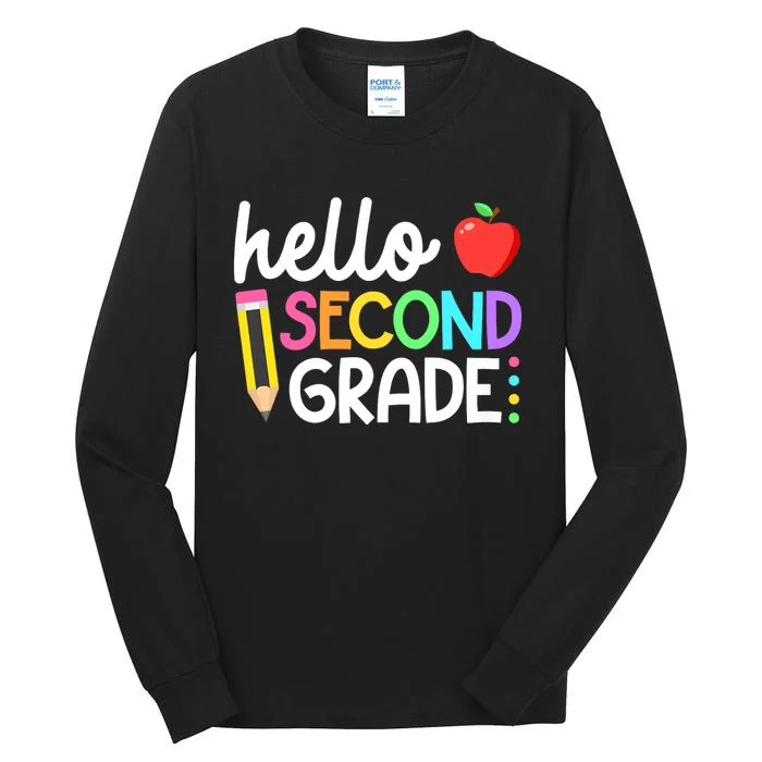 Hello Second Grade Team 2nd Grade Back To School Teacher Tall Long Sleeve T-Shirt