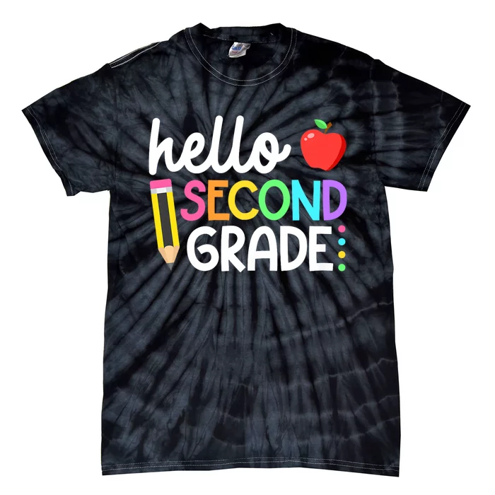 Hello Second Grade Team 2nd Grade Back To School Teacher Tie-Dye T-Shirt