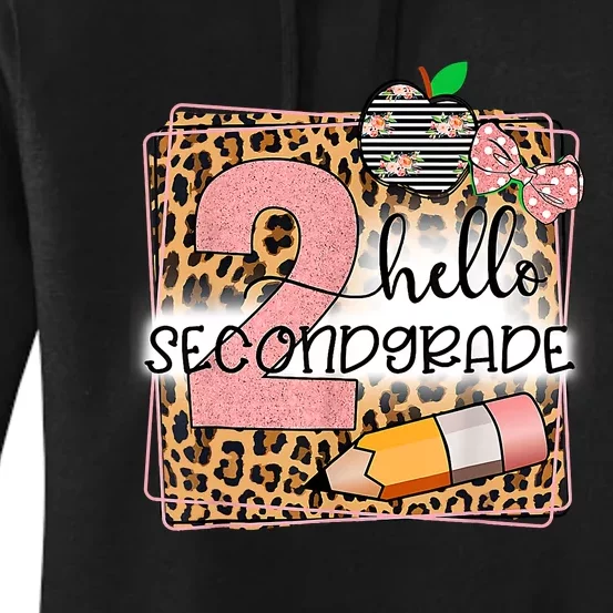 Hello Second Grade 2nd Grade Back To School Teacher Kids Girl Women's Pullover Hoodie