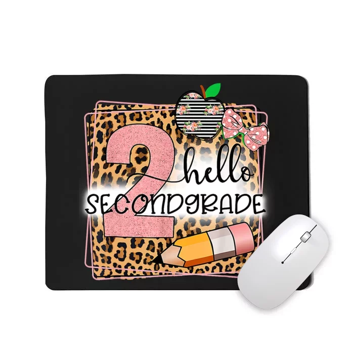 Hello Second Grade 2nd Grade Back To School Teacher Kids Girl Mousepad