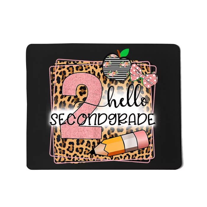 Hello Second Grade 2nd Grade Back To School Teacher Kids Girl Mousepad