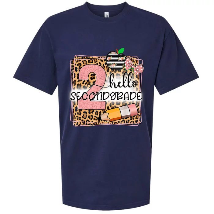 Hello Second Grade 2nd Grade Back To School Teacher Kids Girl Sueded Cloud Jersey T-Shirt