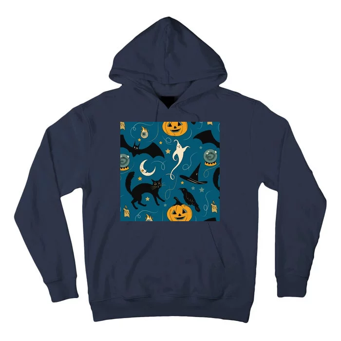 Halloween Spooky Ghost Pattern Tall Hoodie