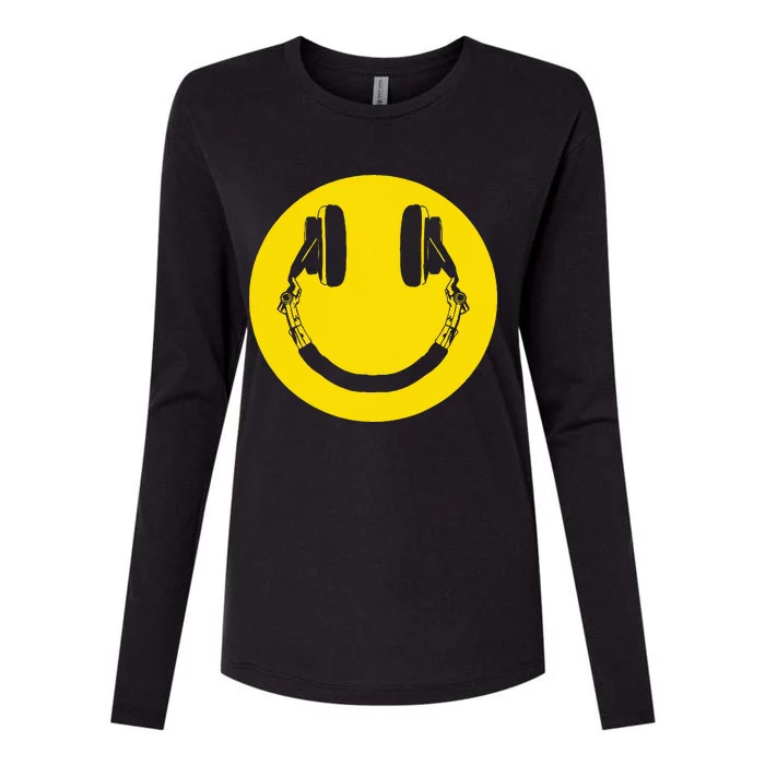 Headphones Smile Grunge Music Music Lover Womens Cotton Relaxed Long Sleeve T-Shirt