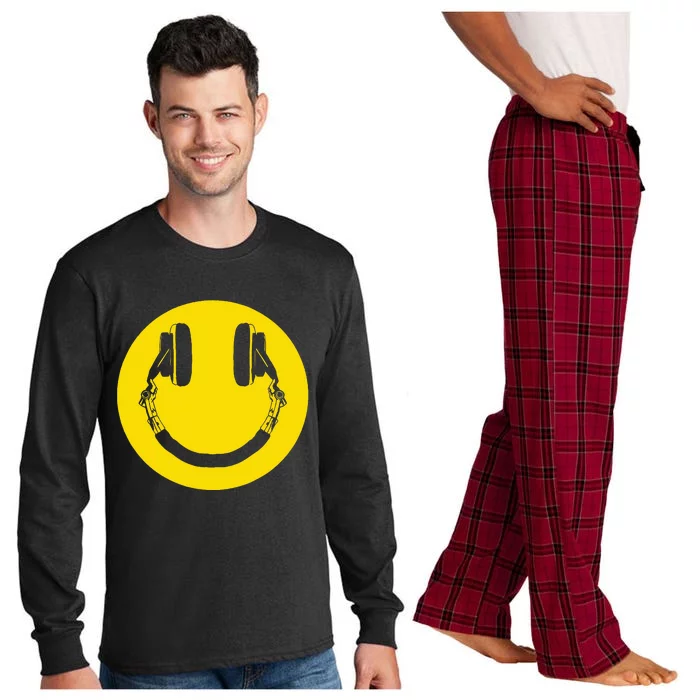 Headphones Smile Grunge Music Music Lover Long Sleeve Pajama Set